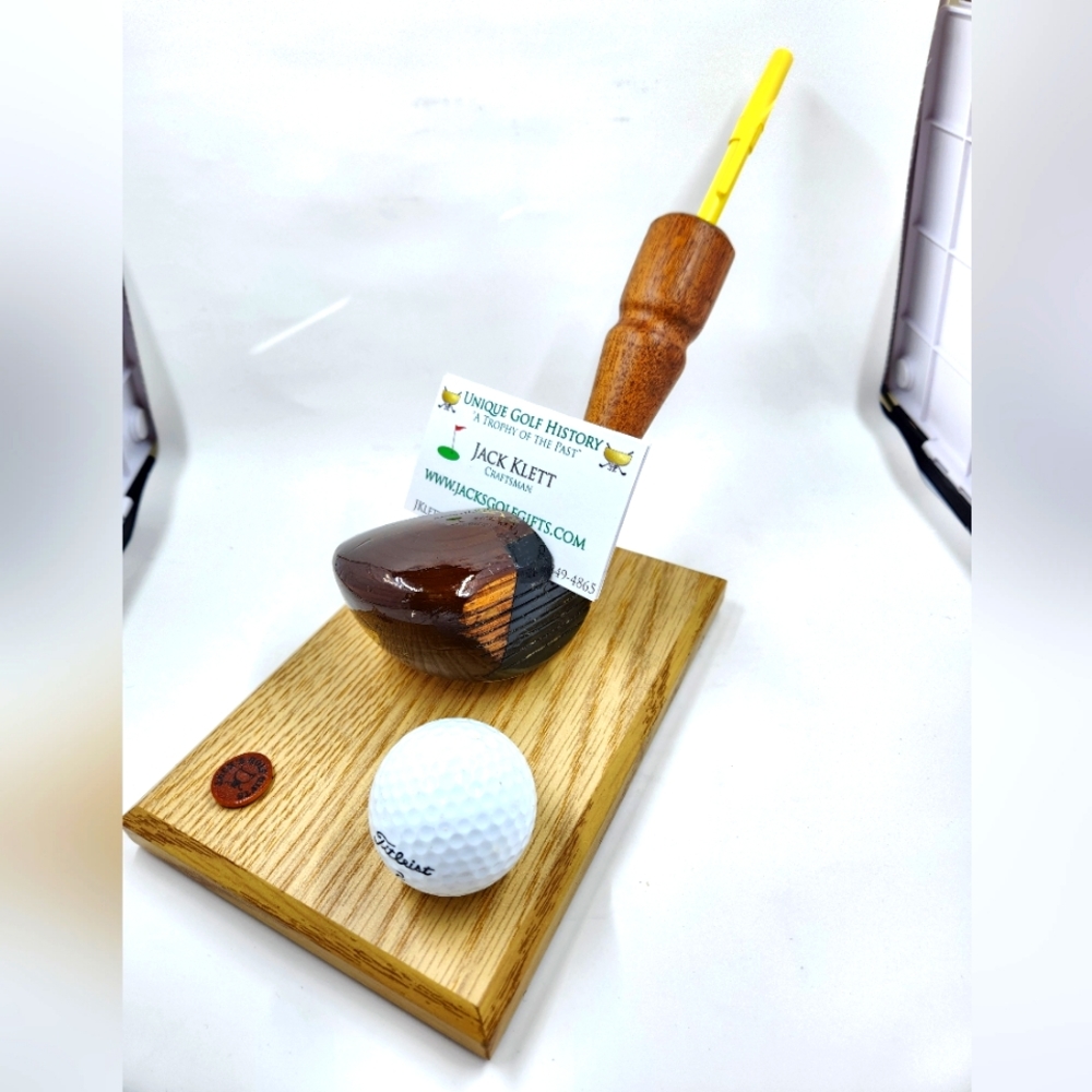 Vintage Ram FASTBACK GOLF CLUB Business card & Pen holder For Desk Office Home